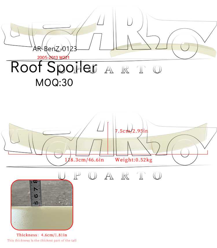 w221 roof spoiler w221 roof spoiler