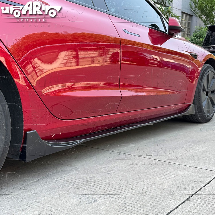 HAOSHENG ABS Aero Style Add-on Side Skirts Tesla Model3 2023+