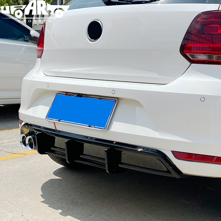 VW Polo Rear Bumper Lip With 2 Exhaust Pipes 2014-2018 