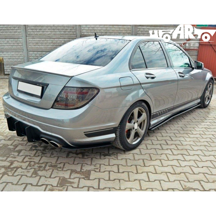 2007-2013 Mercedes Benz C-Class W204 Rear Diffuser Plastic