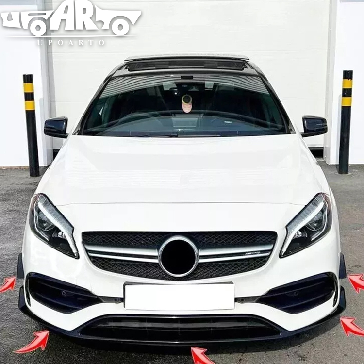 HAOSHENG Mercedes BenZ A Class W176 Front Lip & Front Splitter Vents Modified Parts 2016-2018