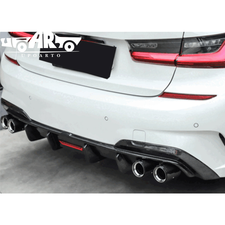 HAOSHENG BMW 3 Series G20 Rear Lip With Lamp Left And Right Dual Exhaust Pipes 2020 