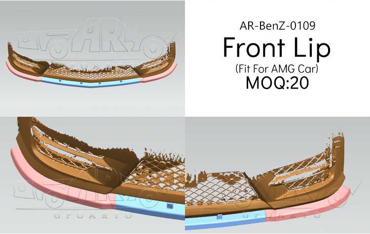 W204 3 Parts Front Lip