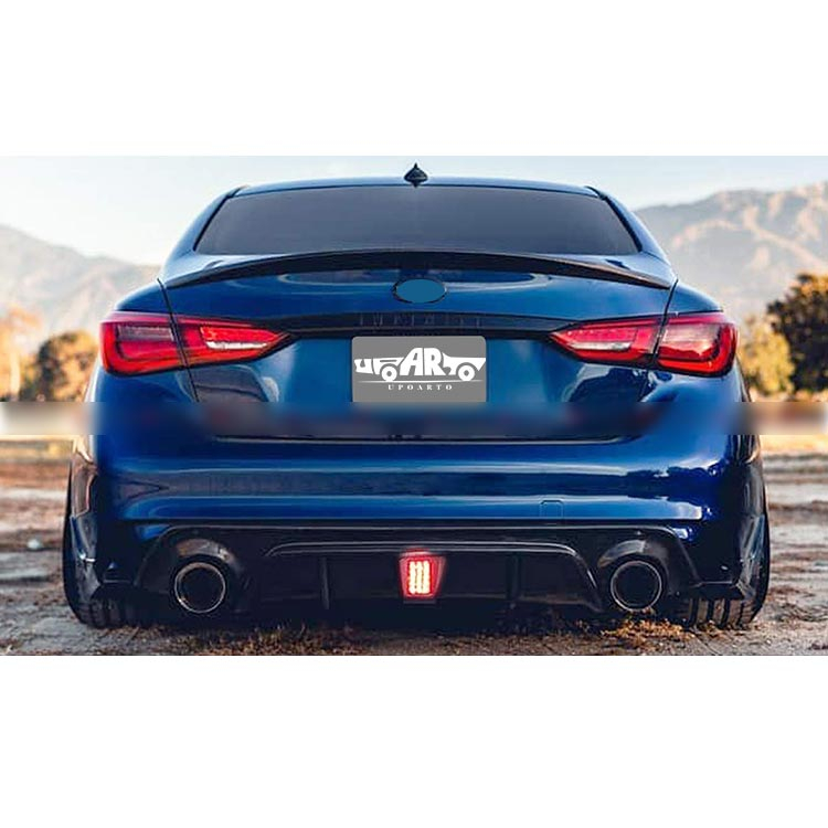 Infiniti Q50 Plastic With Lamp Rear Bumper Lip 2014-2017