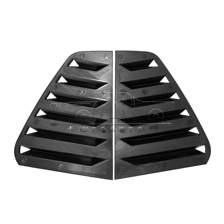 VW Golf 7 7.5 GTI GTD R Plastic Glossy Black Rear Window Louver Cover Trim 2012-2020