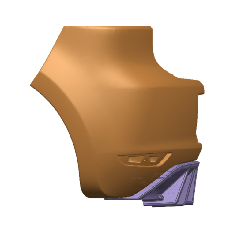 VW Golf 6 MK6 Plastic With Lamp Rear Bumper Lip 2008-2013