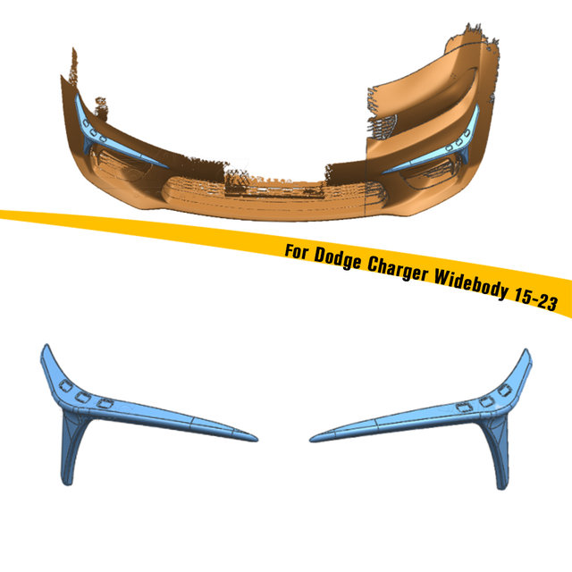 Dodge Charger Widebody Plastic Front Bumper Air Vent Eyelid Cover 2015-2023