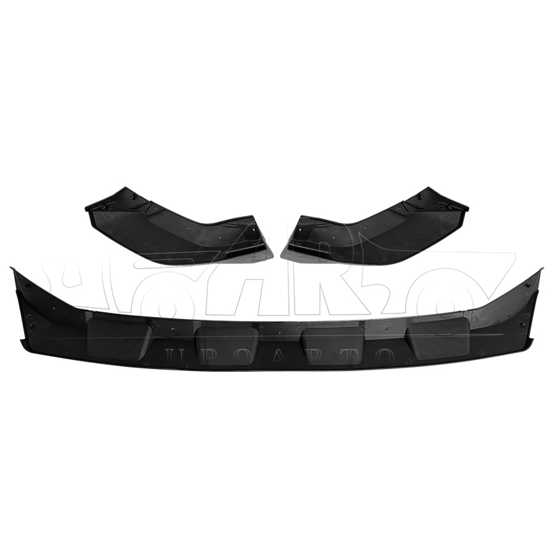 VW T-Roc R R-Line MK1 Facelift Plastic 3 PCS Front Lip Splitter 2021-2025
