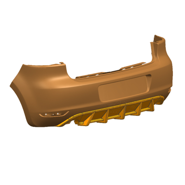 VW Golf 6 MK6 Plastic Without Lamp Rear Lip Diffuser 2008-2013