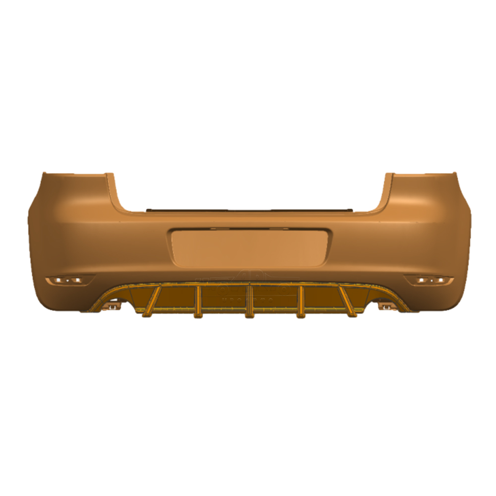 VW Golf 6 MK6 Plastic Without Lamp Rear Lip Diffuser 2008-2013