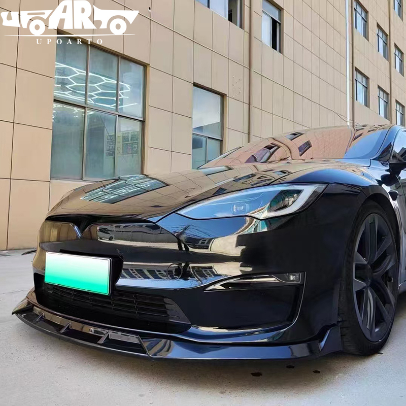 Tesla Model S Plastic 3 Parts Front Bumper Lip 2017-2020