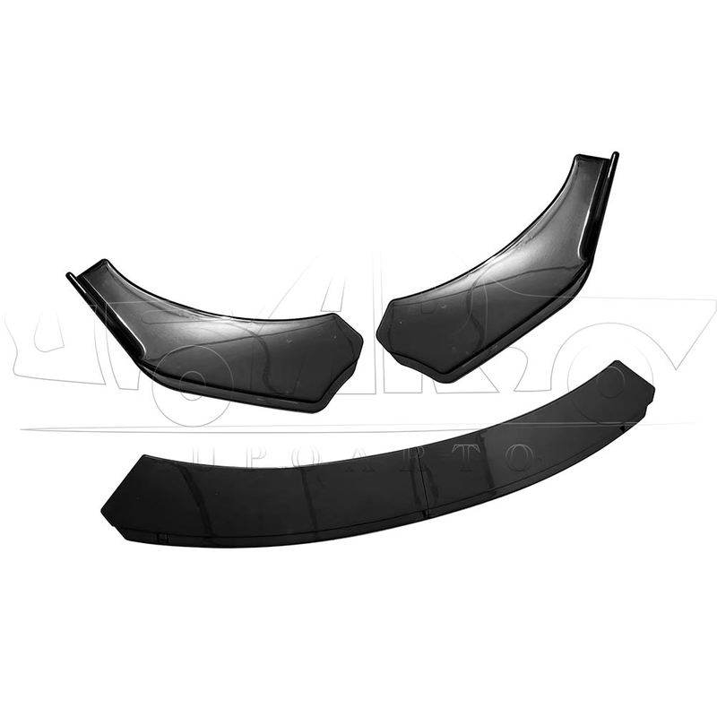 D Style Plastic 3 Parts Universal Front Bumper Lip