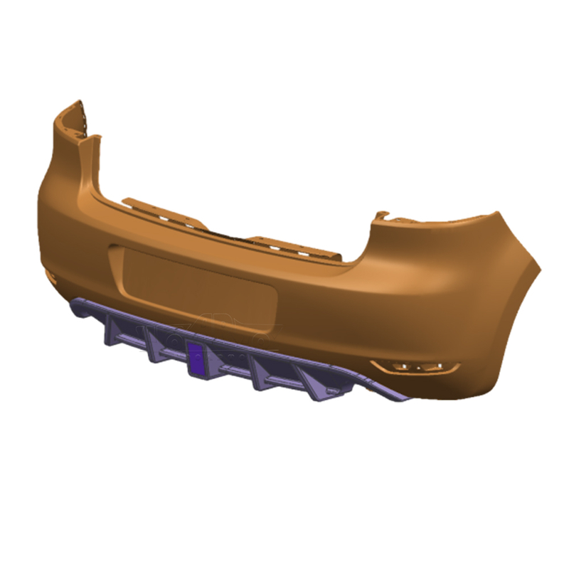 VW Golf 6 MK6 Plastic With Lamp Rear Bumper Lip 2008-2013