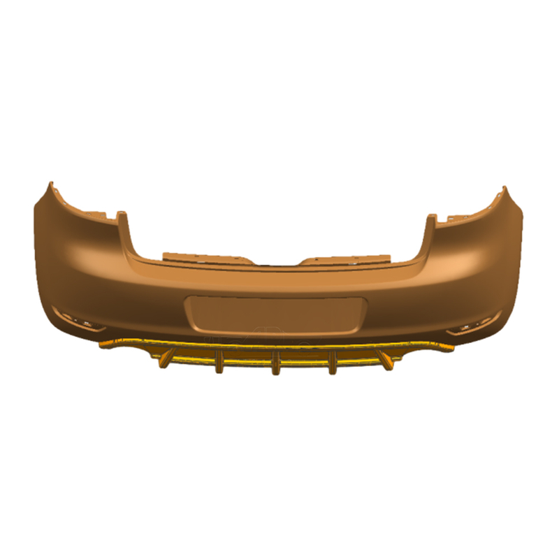 VW Golf 6 MK6 Plastic Without Lamp Rear Lip Diffuser 2008-2013