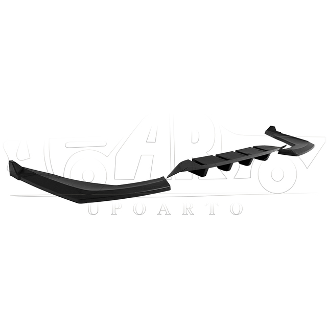 Skoda Octavia Sportline Liftback Combi MK4 Facelift Plastic Rear Diffuser and Rear Wrap Angle 2024+