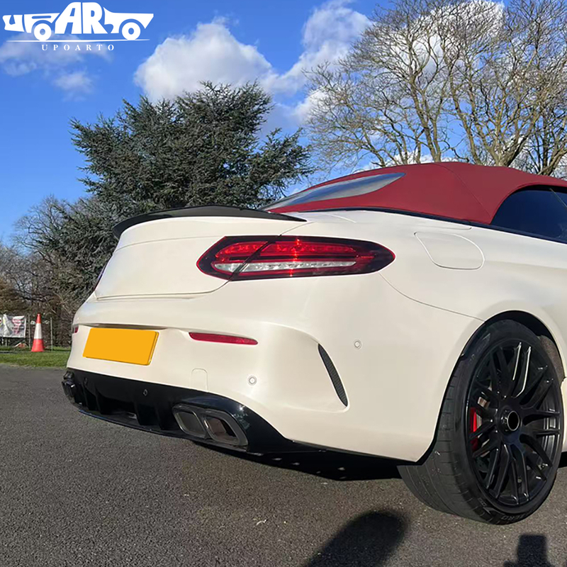 C63 S Style Rear Spoiler Benz C-Class A205 Cabriolet Car 2016-2021