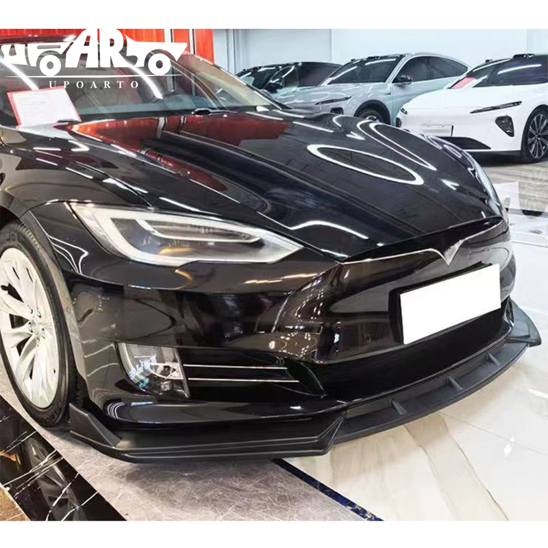 Tesla Model S Plastic 3 Parts Front Bumper Lip 2017-2020